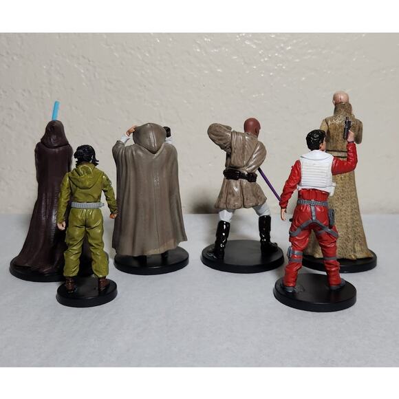 Star Wars PVC Disney Figures Lot Obi-Wan, Mace Windu, Snoke, Luke Skywalker... - Picture 2 of 9
